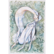 6111 Ballet dancer 2, Original painting in acrylic, watercolor, coloured pencils on paper, Art gallery Yevseyenko a