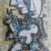 6151 Jazz, original painting in acrylic, ink and varnish, Art gallery Yevseyenko