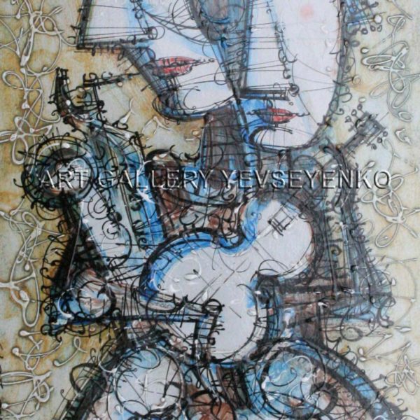 6151 Jazz, original painting in acrylic, ink and varnish, Art gallery Yevseyenko