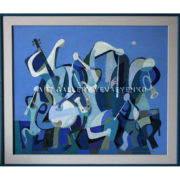 6182 a Jazz band, Original painting in oil on canvas, Art gallery Yevseyenko