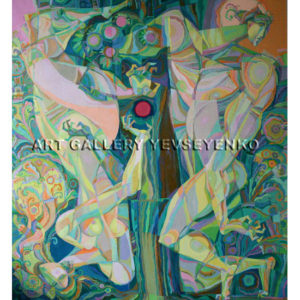 6184 a Adam and Eve, Original painting in oil on canvas, Art gallery Yevseyenko