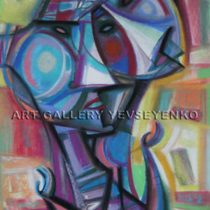 6213 Faces, Original painting in pastel on paper, Art gallery Yevseyenko